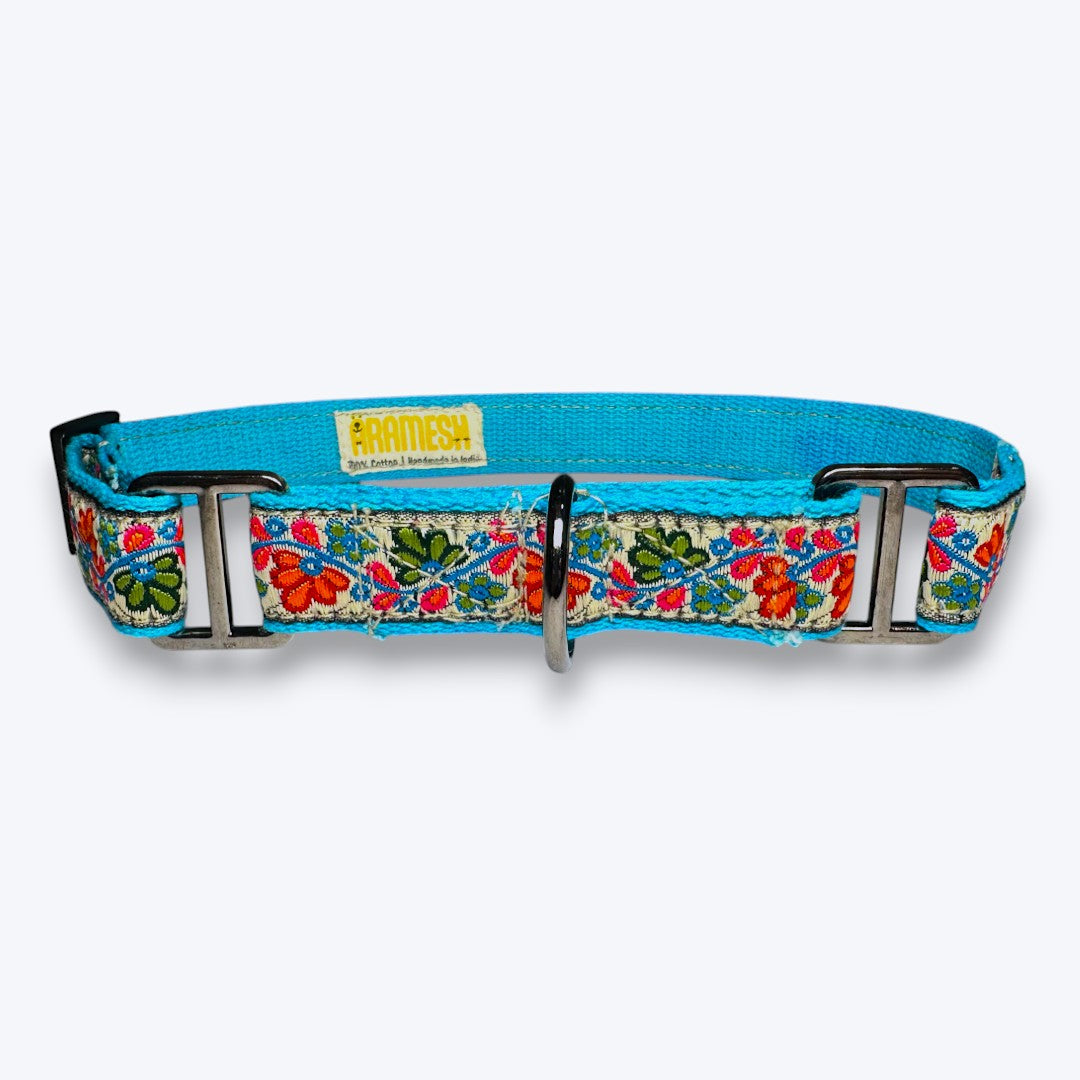 Martingale Dog Collar: Floral Skies