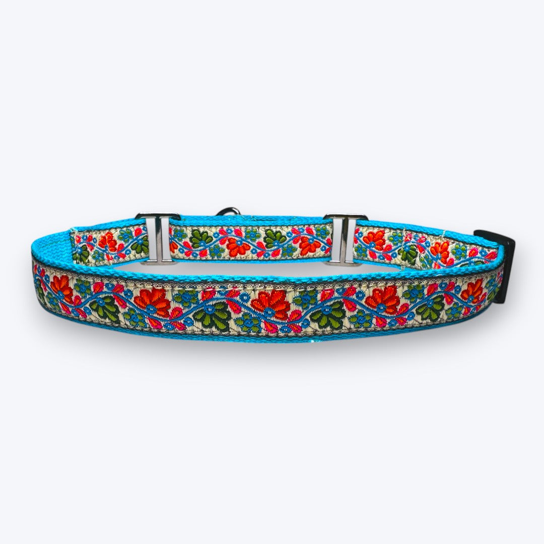 Martingale Dog Collar: Floral Skies