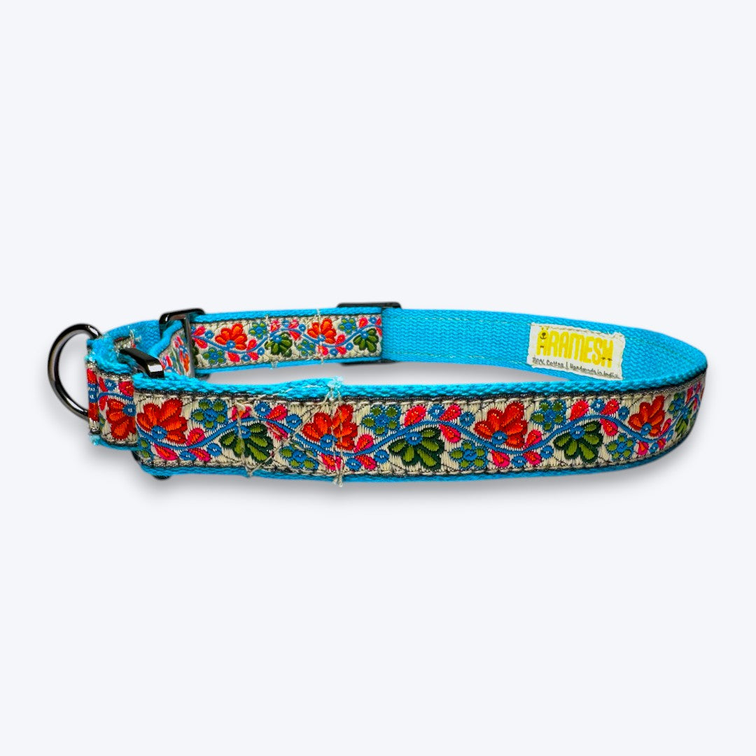 Martingale Dog Collar: Floral Skies