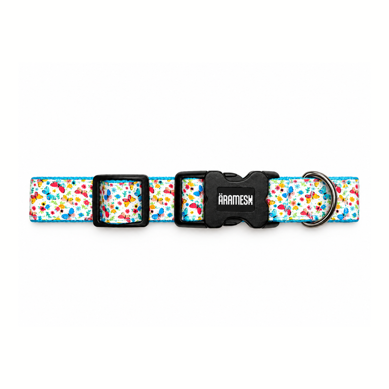 Dancing Wings Cotton Dog Collar