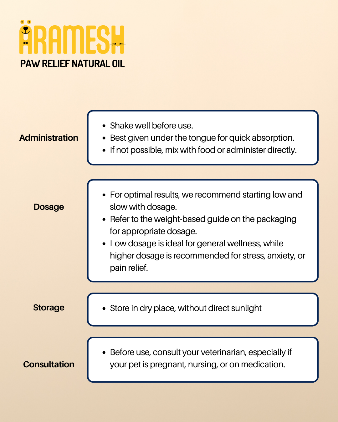 Aramesh PawRelief Natural Oil