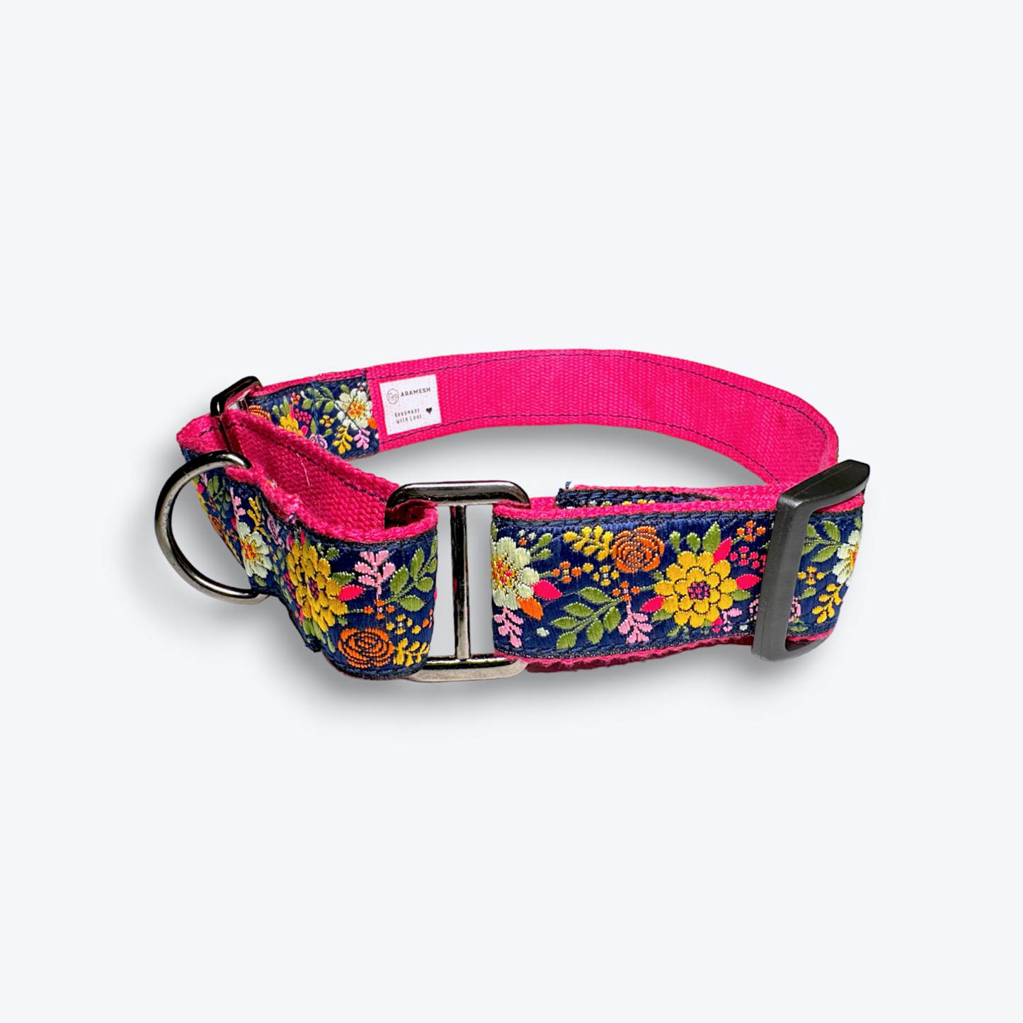 Martingale Dog Collar: Coastal Bloom