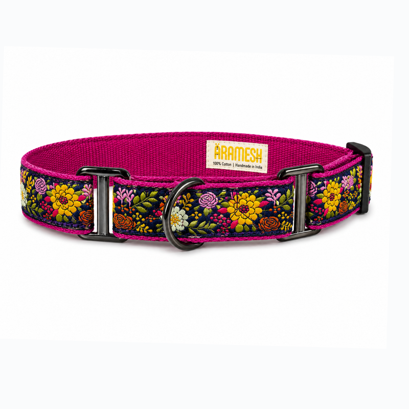 Martingale Dog Collar: Coastal Bloom