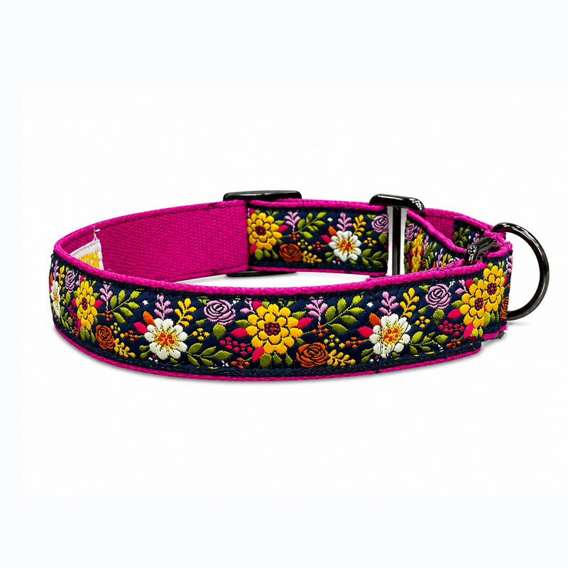 Martingale Dog Collar: Coastal Bloom