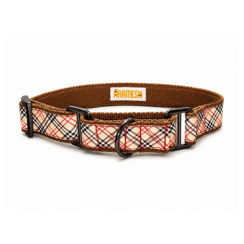 Martingale Dog Collar: Classic Plaid