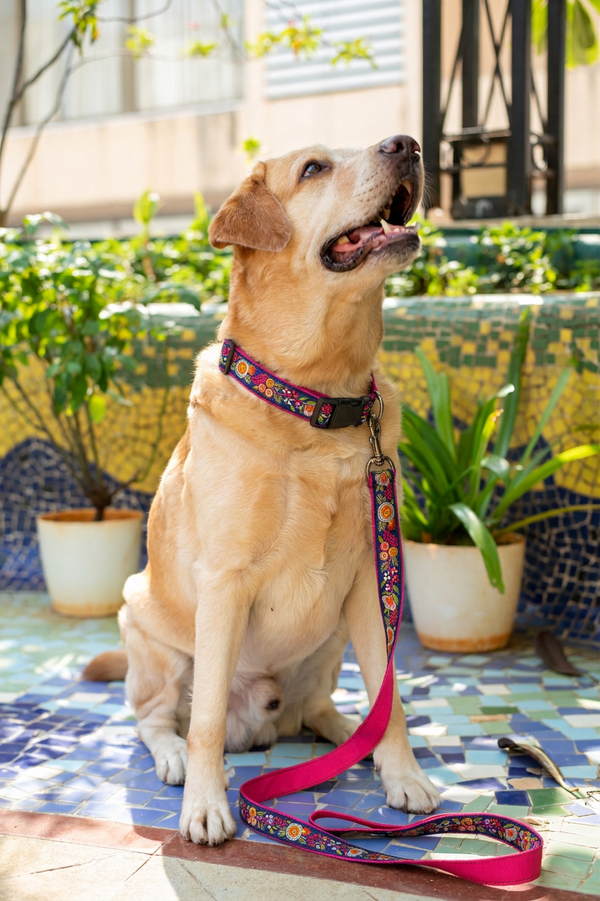 Moonlit Bouquet Dog Leash