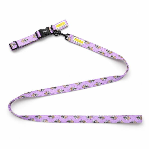 Sweet Pea Cotton Dog Collar & Leash