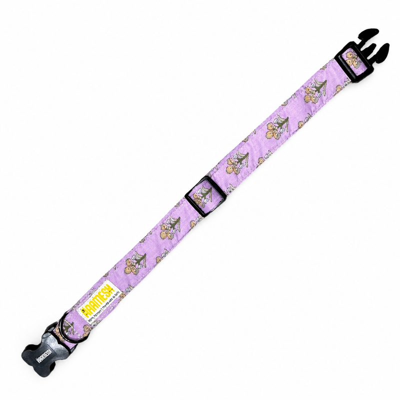Sweet Pea Cotton Dog Collar