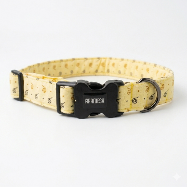 Honey Swirl Cotton Dog Collar