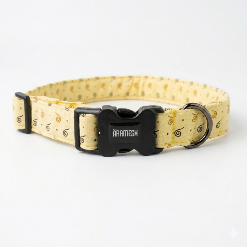Honey Swirl Cotton Dog Collar