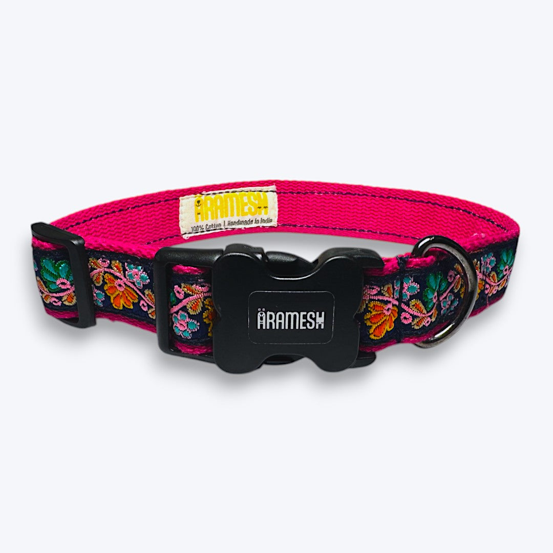 Electric Bloom Dog Collar & Leash