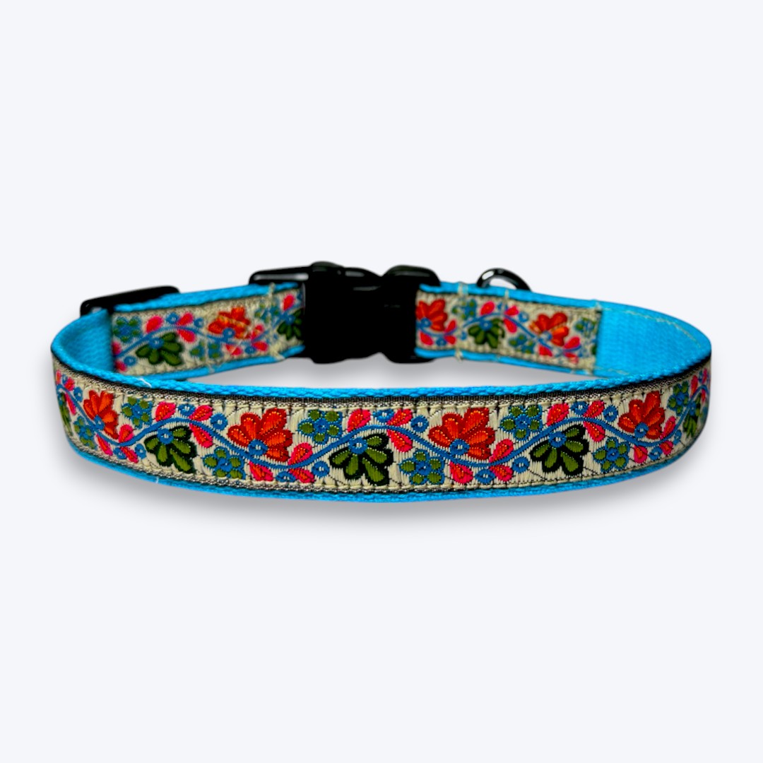 Floral Skies Dog Collar & Leash
