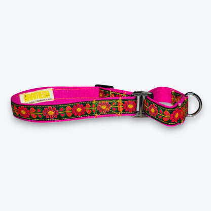 Martingale Dog Collar: Emerald Glow