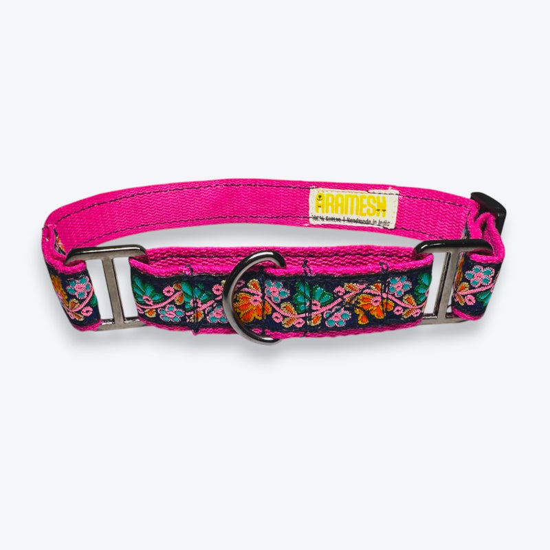 Martingale Dog Collar: Electric Bloom