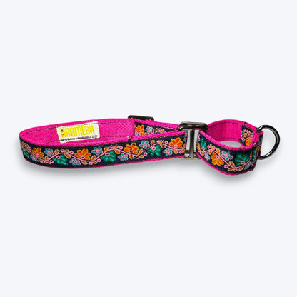 Martingale Dog Collar: Electric Bloom