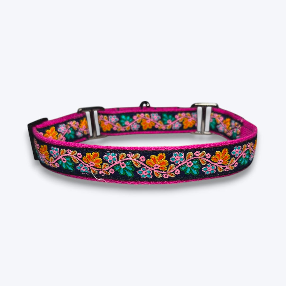 Martingale Dog Collar: Electric Bloom