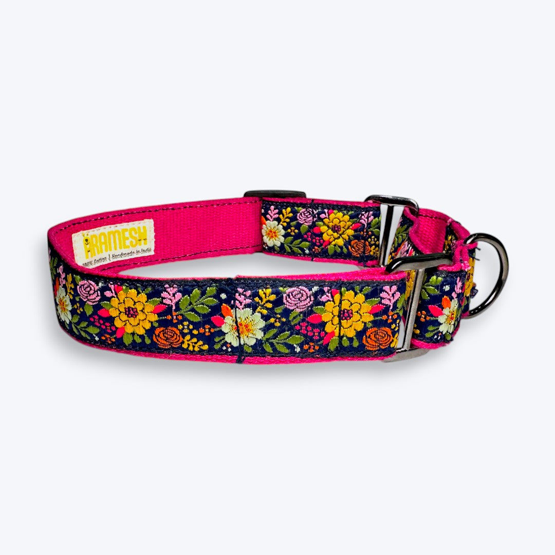 Martingale Dog Collar: Coastal Bloom