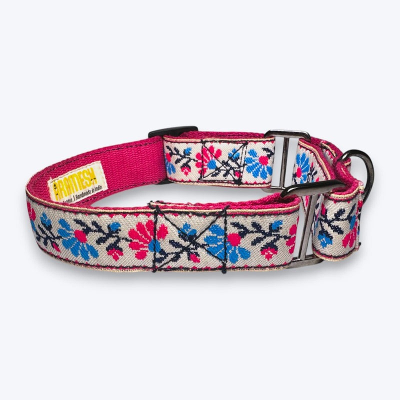 Martingale Dog Collar: Peony Petal