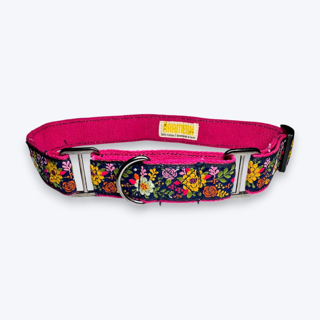 Martingale Dog Collar: Coastal Bloom