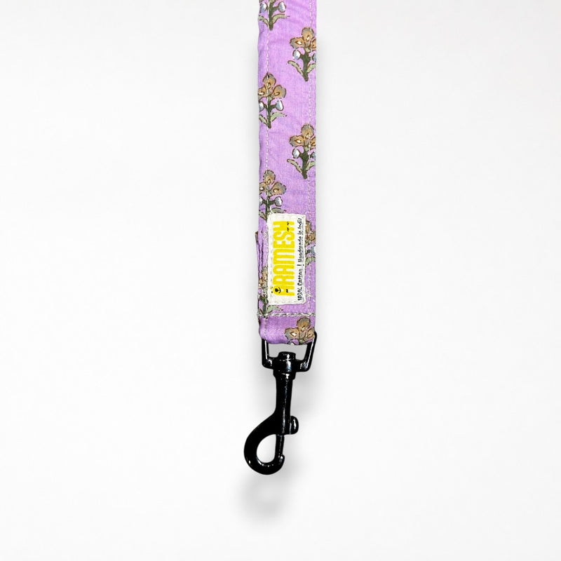 Sweet Pea Cotton Dog Collar & Leash