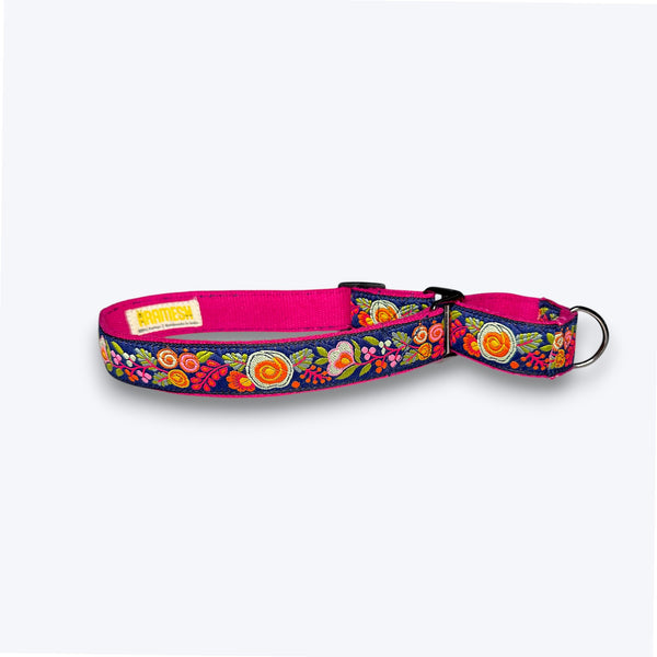 Martingale Dog Collar: Moonlit Bouquet