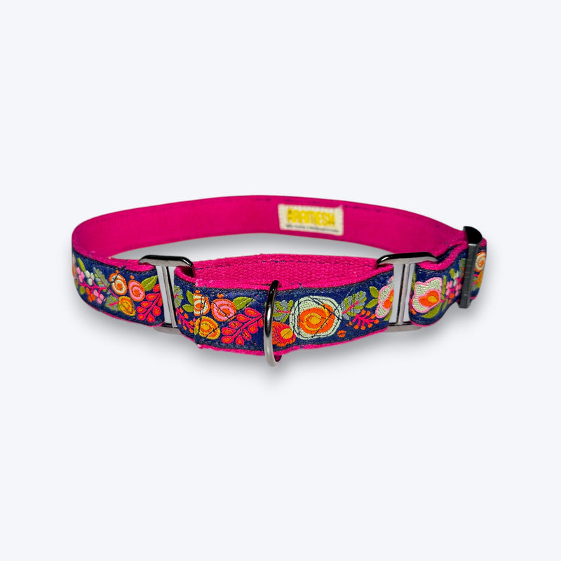 Martingale Dog Collar: Moonlit Bouquet