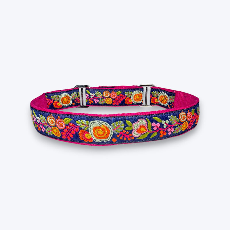 Martingale Dog Collar: Moonlit Bouquet