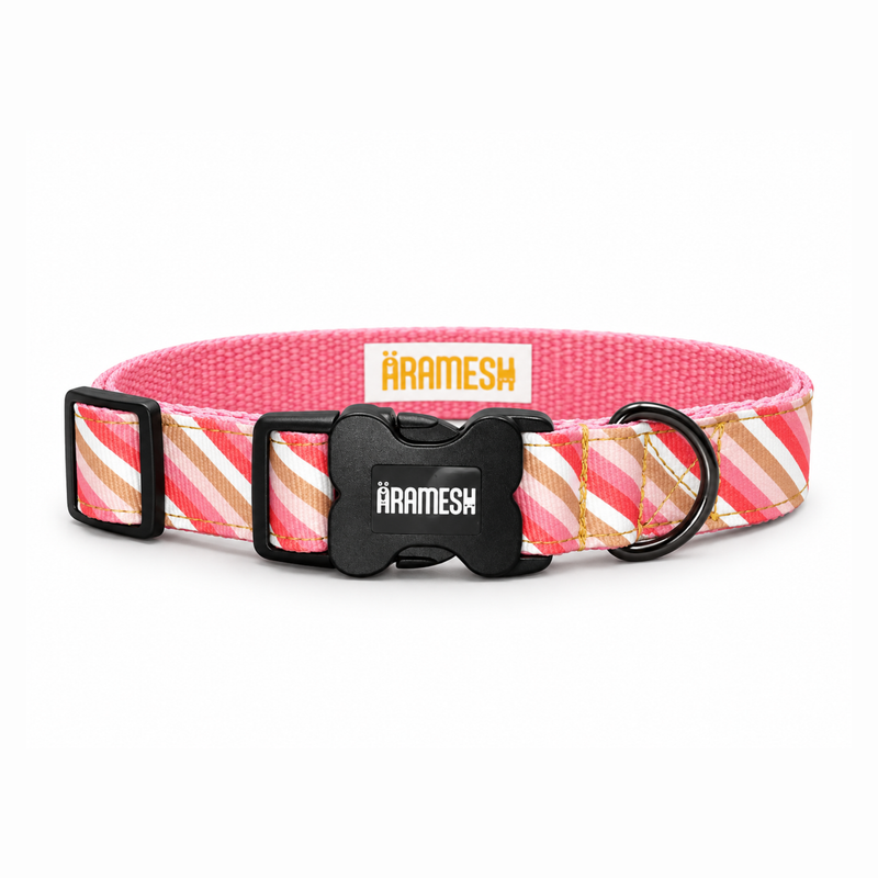 Blush Cotton Dog Collar