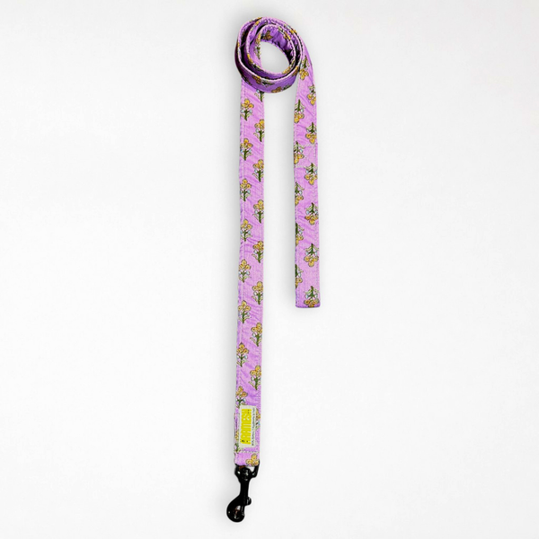 Sweet Pea Cotton Dog Collar & Leash