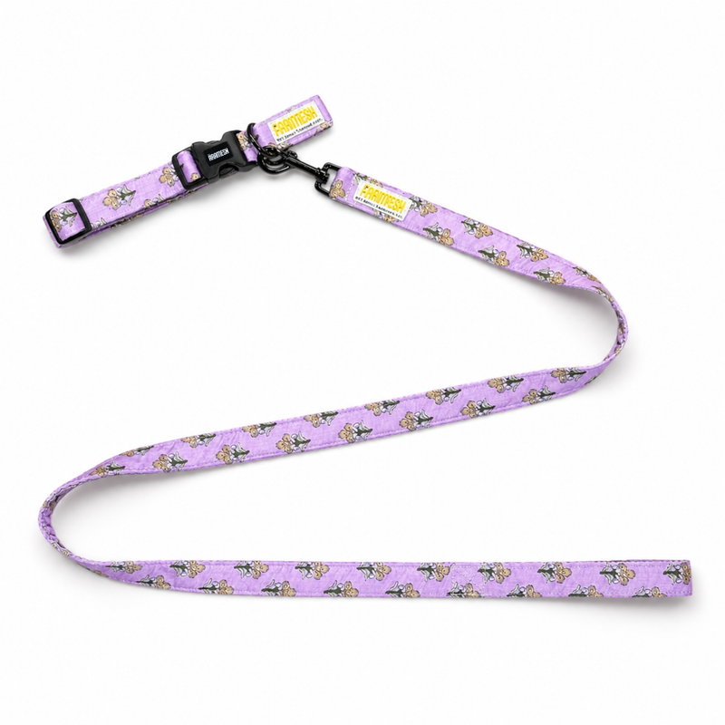Sweet Pea Cotton Dog Leash